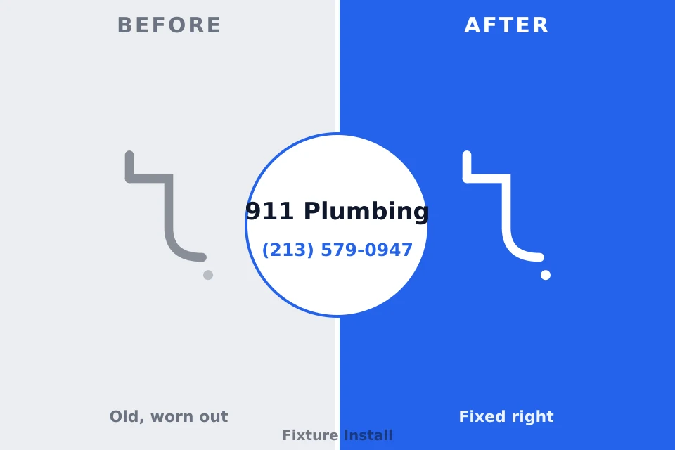 Before and after: plumbing company Fairfield, TX